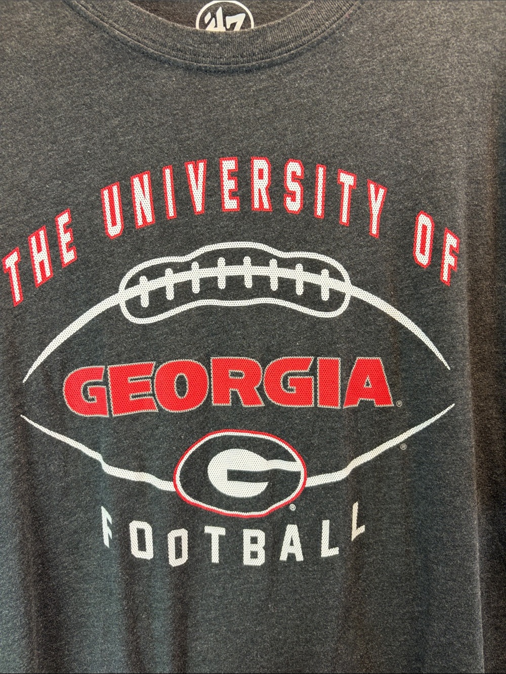 Georgia Bulldogs 47 Brand‎ 
Dark Heather Gray Crewneck T-Shirt with White Logo
